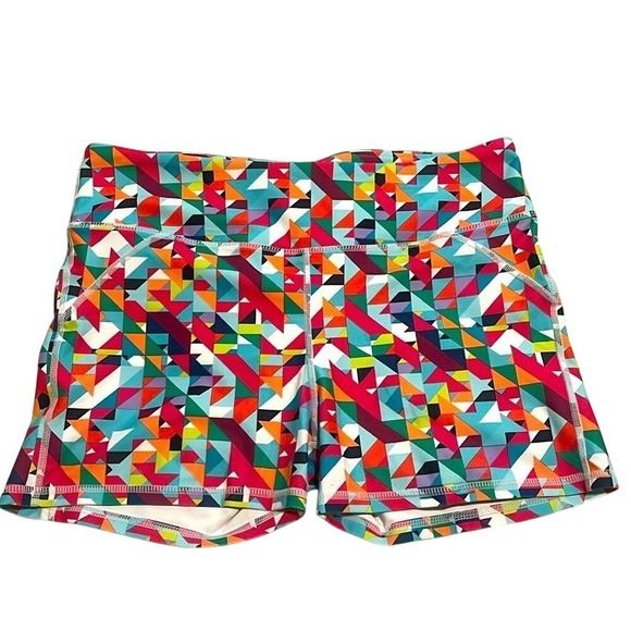 Fabletics Pants - Fabletics Womens Geometric Triangle Print Athletic Shorts Multicolor S01512635